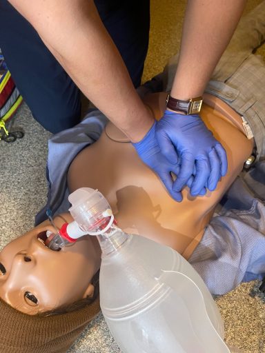 Darstellung der Herz-Lungen-Widerbelebung (HLW) an einem lebensechten Phantom im Rahmen erweiterter Reanimationsmaßnahmen